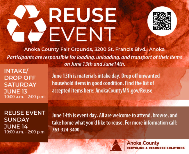 Anoka County Reuse Event June 13 & 14
